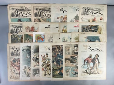 Group of Antique Political Magazine Plates and Covers