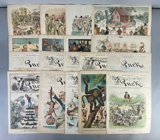 Group of Antique Political Magazine Plates and Covers
