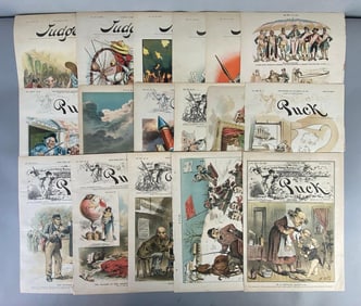 Group of Antique Political Magazine Plates and Covers
