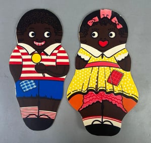 Pair of African American Paper Dolls