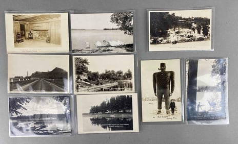 Postcards - 9 Real Photo Minnesota Attractions and More