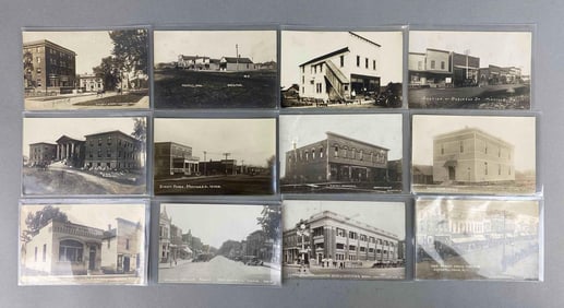 Postcards - 12 Iowa Store Fronts and More