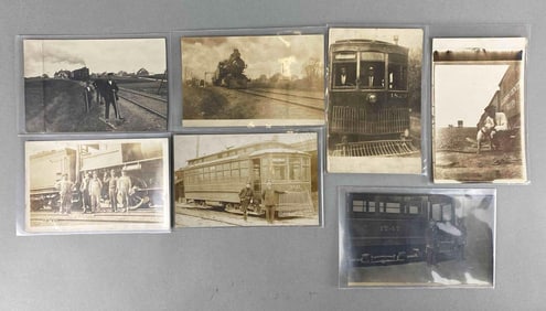 Postcards - 7 Real Photo Train