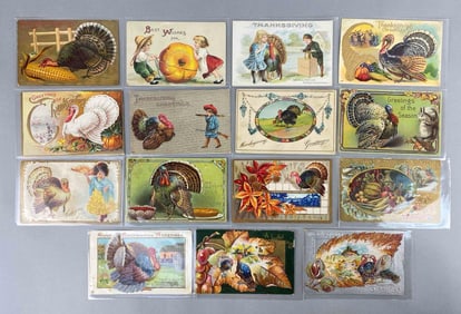 Postcards - 60 Embossed Thanksgiving
