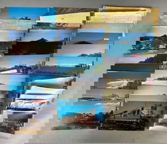 Group of Oversized Train/Locomotive Postcards and More