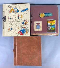 Group of 3 Travel Postcard Scrapbooks