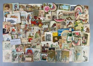 Group of Vintage Trade Cards and More