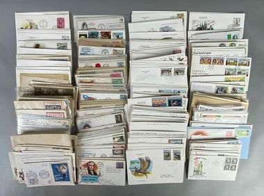 Large Group of First Day Cover Stamped Envelopes