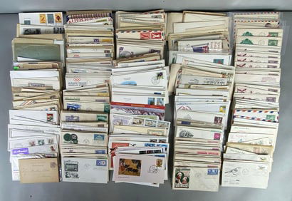 Large Group of First Day Cover Stamped Envelopes and More
