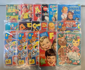 Group of Oversized Vintage Coloring Books