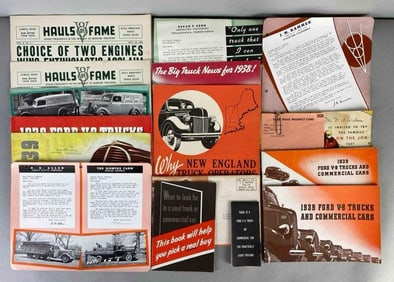 Group of 1930s Ford Trucks Dealership Advertising Brochure