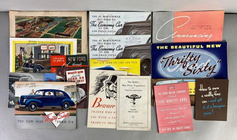 Group of 1930s Ford Dealership Advertising Brochure