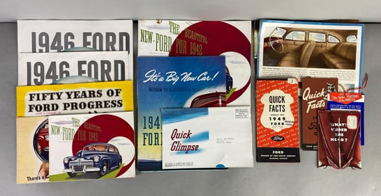 Group of 1940s Ford Dealership Advertising Brochure