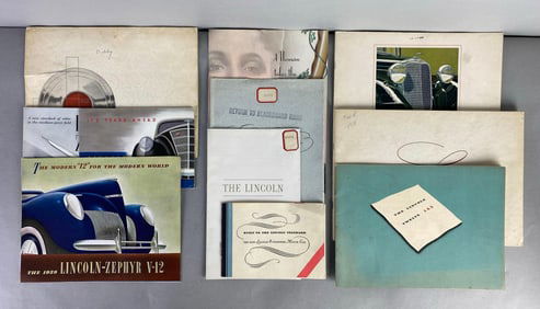 Group of 1930s Lincoln Dealership Advertising Brochure