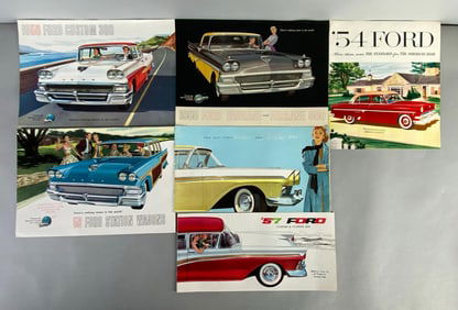 Group of 6 1950s Ford Car Dealership Advertising Brochure