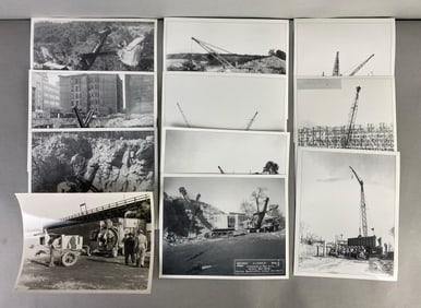 Group of Photographs of Vintage Construction Vehicles