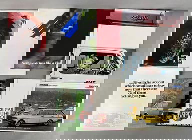 Group of Vintage Fiat Dealership Advertising Brochures