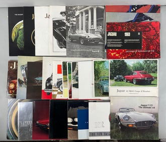 Group of Vintage Jaguar Dealership Advertising Brochures
