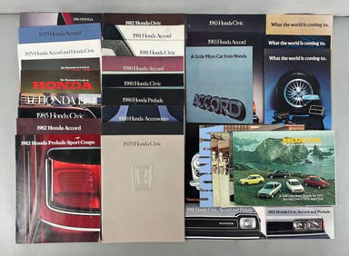 Group of 1980s Honda Dealership Advertising Brochures