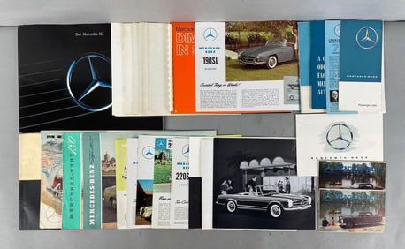 Group of Vintage Mercedes Benz Dealership Advertising Brochures