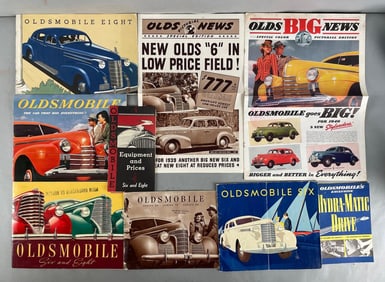 Group of 1930s Oldsmobile Dealership Advertising Brochures