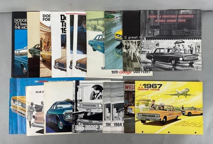 Group of 1960s/70s Dodge Taxicab Dealership Advertising Brochures