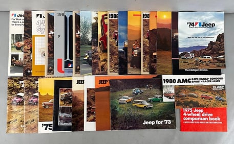 Group of 1970s/80s Jeep Dealership Advertising Brochures