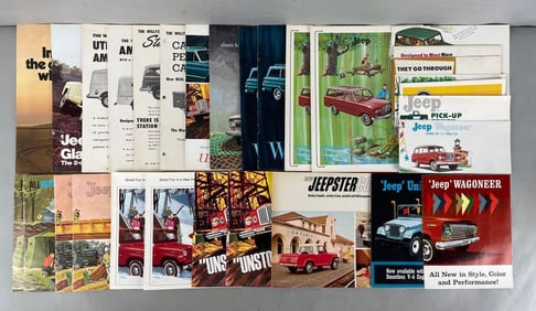 Group of 1950s/60s Jeep Dealership Advertising Brochures