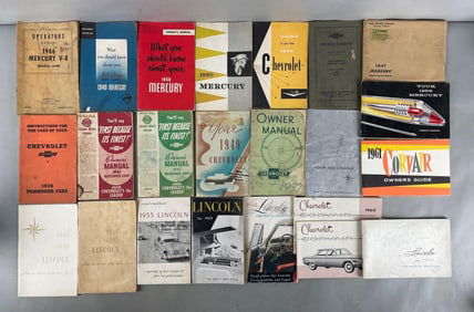 Group of Vintage Automobile Owners Manuals and More