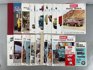 Group of 1970s GMC Truck Dealership Advertising Brochures