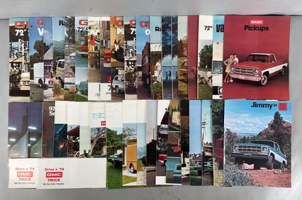 Group of 1970s GMC Truck Dealership Advertising Brochures