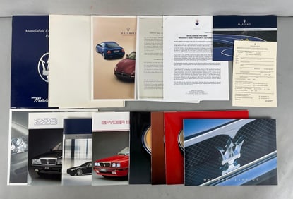 Group of Maserati Dealership Advertising Brochures and More