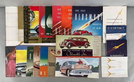 Group of 1930s/40s/50s Oldsmobile Dealership Advertising Brochures