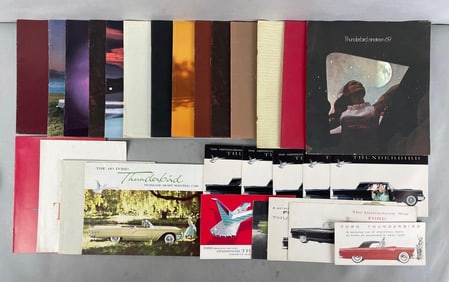 Group of Ford Thunderbird Dealership Advertising Brochures