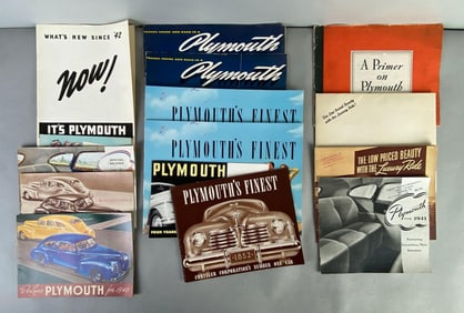 Group of 1940s Plymouth Dealership Advertising Brochures
