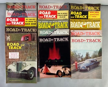 Group of 16 1950s - 1960s Road and Track Automobile Magazines