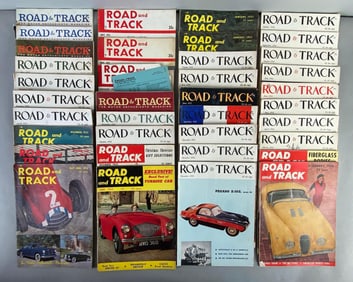 Group of 1950s Road and Track Automobile Magazines