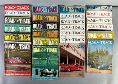 Group of 1950s - 1960s Road and Track Automobile Magazines