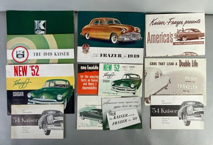 Group of 1950s Kaiser Frazer Dealership Advertising Brochures