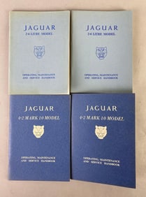 Group of Mid 1900s Jaguar Car Handbooks