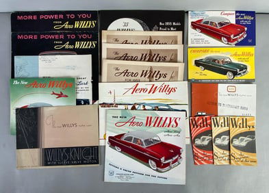 Group of Vintage Willys Automobile Dealership Brochures