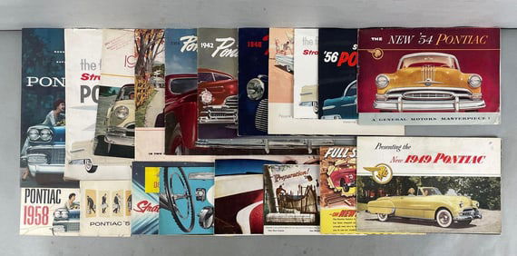 Group of 1940s / 50s Pontiac Dealership Advertising Brochures