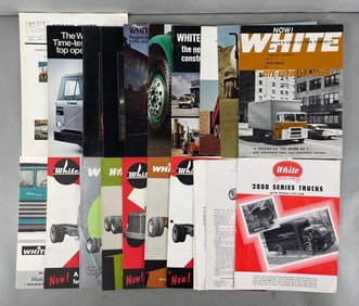 Group of White Truck Dealership Advertising Brochures