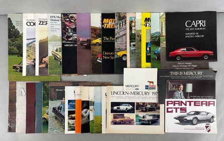 Group of 1970s Mercury Dealership Advertising Brochures