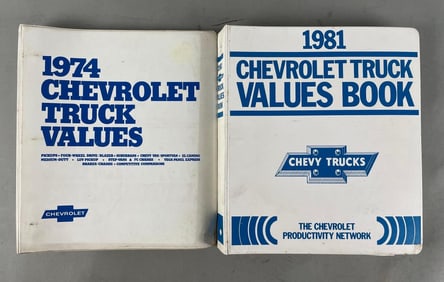 Group of 2 Vintage Chevy Truck Values Books