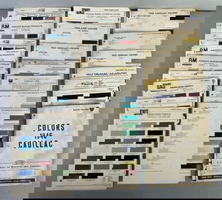 Group of 1940s - 1970s Cadillac Dealership Color Brochures