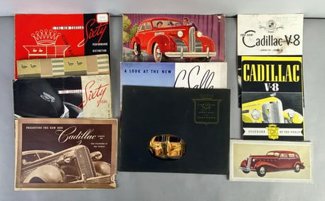 Group of 1920s - 1930s Cadillac Lasalle Dealership Advertising Brochures