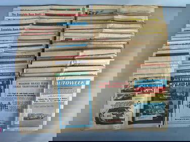 Group of 1960s - 1970s Autoweek Magazines