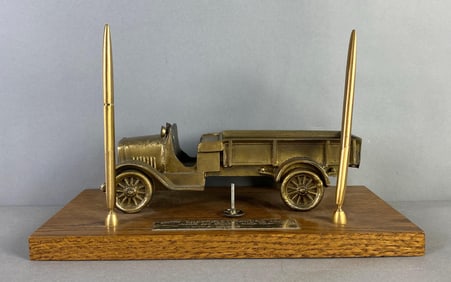 1960s Chevrolet Trucks Dealership Desk Pen Holder Decoration