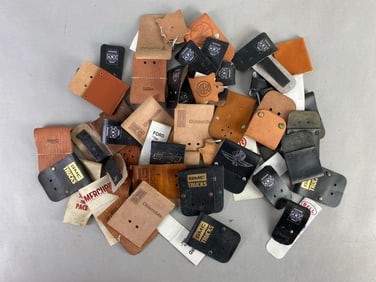 Group of Indianapolis 500 Pit and Garage Crew Leather Badge Holders